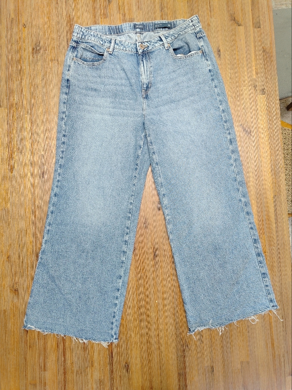 J.Jill Denim Comfy Pant Wide Leg High Rise Light Blue Women’s Stretch Size 16
